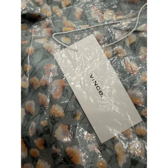 Vince BLUE FOG Women's Carnation Asymmetric Cascade Drape Skirt, US 20 MSRP $325 - Picture 2 of 6